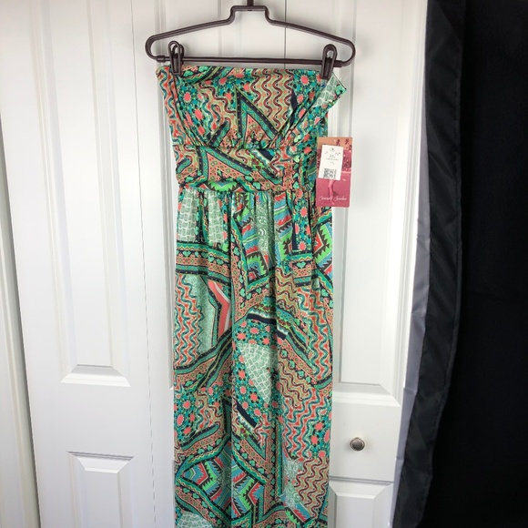 Emeral Sundae Strapless Maxi Dress - NWT - Picture 1 of 8